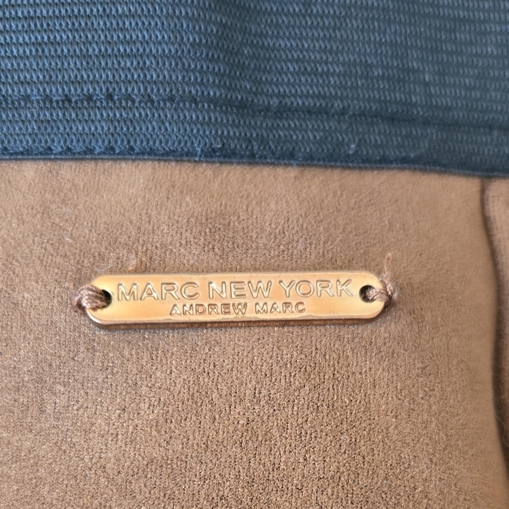 Women's Faux Suede Pants with Black Waistband - Picture 5 of 5